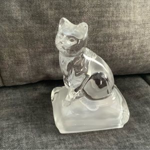 Vintage- Mid Century Cat Crystal Figurine